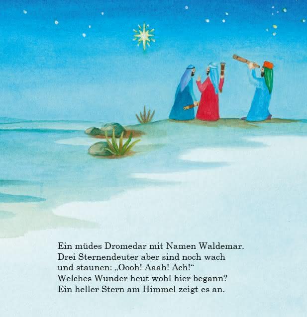 Die Weihnachtsgeschichte mit Waldemar, dem Dromedar Book Flip 2