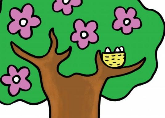 Das dicke Kindergarten-Malbuch Innenseite Baum bunt