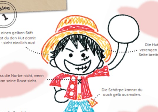 One Piece Kritzelkurs Manga-Zeichenbuch für Kinder ab 10 Jahren