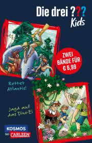 Die drei ??? kids: Doppelband – Enthält die Bände: Rettet Atlantis! / Jagd auf das Dino-Ei Cover