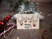 Weihnachtskarten basteln Kinder Weihnachtskarte Rentier-Familie Anleitung