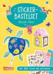 Sticker-Bastelset Glitzer-Tiere Bastelspaß für Kinder ab 5 Jahren