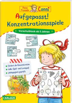 Conni Gelbe Reihe (Beschäftigungsbuch): Aufgepasst! Konzentrationsspiele Cover