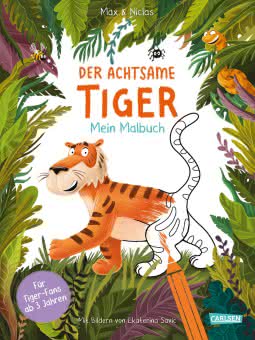 Der achtsame Tiger mein Malbuch ab 3 Jahren
