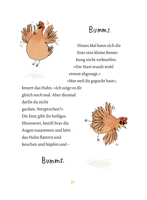 Innenseite "Lahme Ente, blindes Huhn"