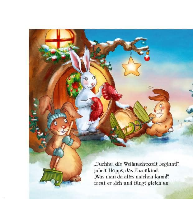 Hopps freut sich auf Weihnachten Book Flip 1