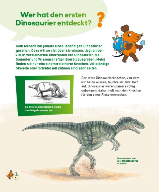 Frag doch mal die Maus - Dinosaurier Innenseite