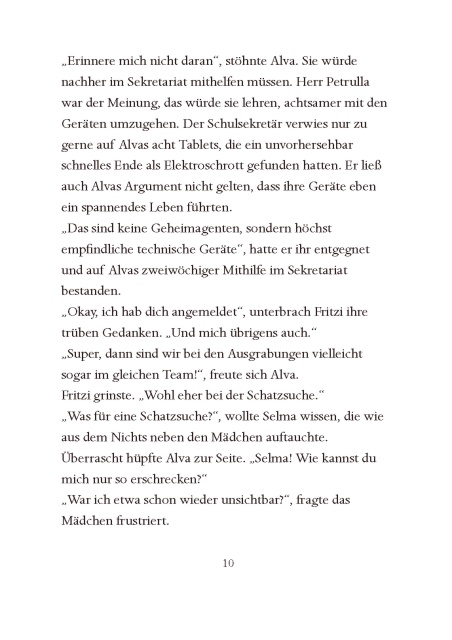 School of Talents 9: Neunte Stunde Schatzfieber! bookflip Inhalt Seite 3