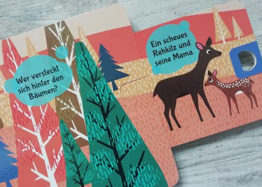 Tiere im Wald Innenseite Reh