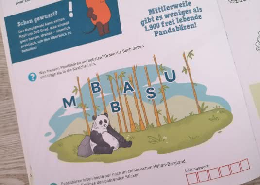 Frag doch mal die Maus Tiere der Welt Innenseite Panda