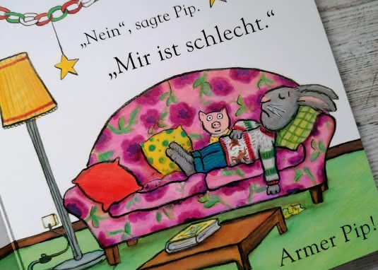 Pip und Posy und der Weihnachtsbaum Innenseite Sofa