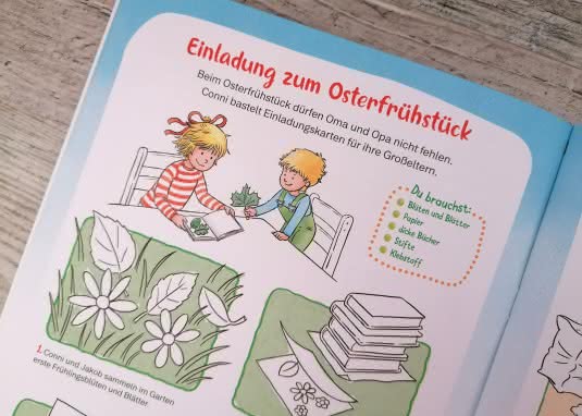 Mein tolles Oster-Bastelbuch Innenseite Einladungen basteln