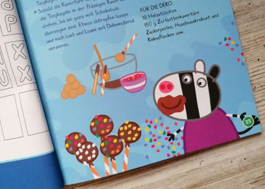 Peppa Pig Mein buntes Partybuch Innenseite Cakepops