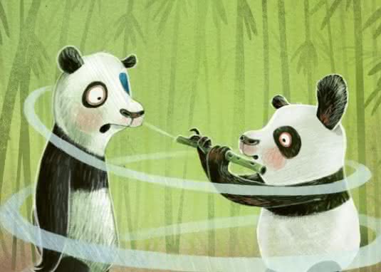 Panda-Pand Innenseite Wirbel