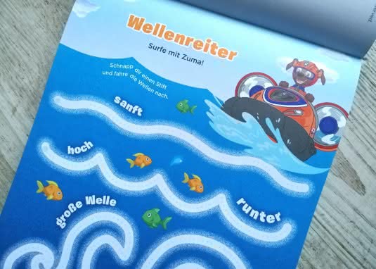 Paw Patrol Mal- und Rätselblock Innenseite Wellenreiter