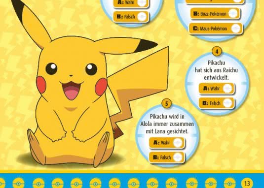 Pokemon Mal- und Spielspaß Innenseite Pikachu