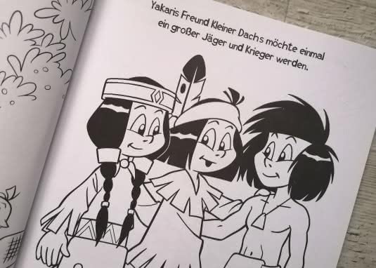 Yakari Großes Malbuch Innenseite Freunde