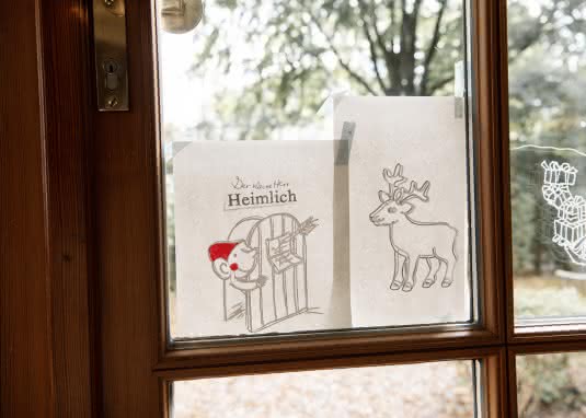  Fensterbilder Weihnachten Kreidestift Anleitung Schritt 3