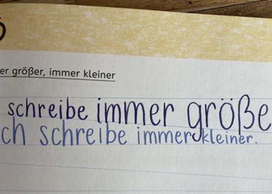 Schreibübungen für die erste und zweite Klasse für Kinder ab 6 Jahren