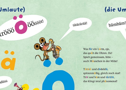 Das große ABC-Buch mit dem kleinen Maulwurf: Seite ÄÖÜ