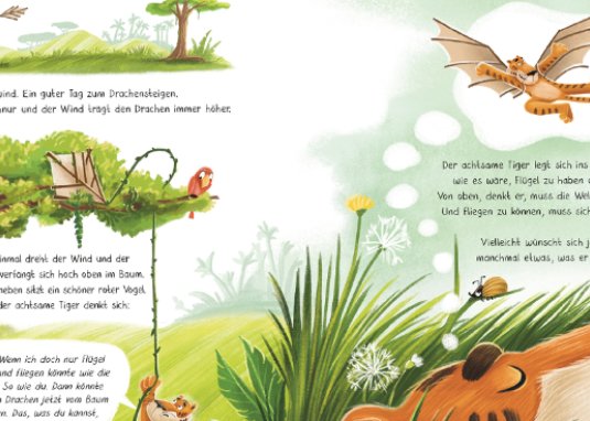Der achtsame Tiger und plötzlich kann ich fliegen Kinderbuch ab 3 Jahren Banner 1